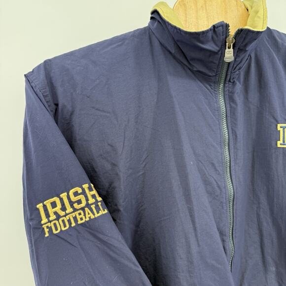CHAMPION NOTRE DAME RARE EMBROIDERED FOOTBALL JACKET X LARGE WITH‎ HOOD - Picture 5 of 12